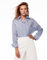 Blue/white striped shirt