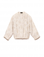 Beige jacquard bomber jacket