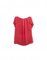 Red top with tear drop neckline