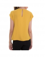 Amber top with tear drop neckline