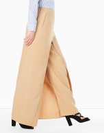 Hazelnut long wrap-around skirt