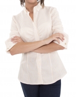 Yellow striped shirt with folds