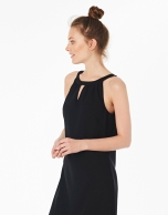 Black halter top dress