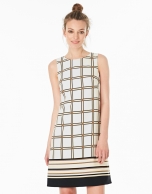 A-line checked dress