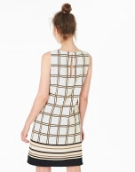 A-line checked dress