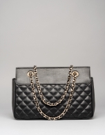 Black Ghauri bag with metallic appliqué