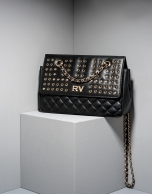 Black Ghauri bag with metallic appliqué