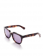 Brown tortoise square plastic sunglasses