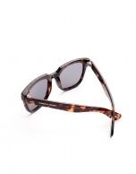 Brown tortoise plastic mirrored sunglasses