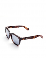 Brown tortoise plastic mirrored sunglasses