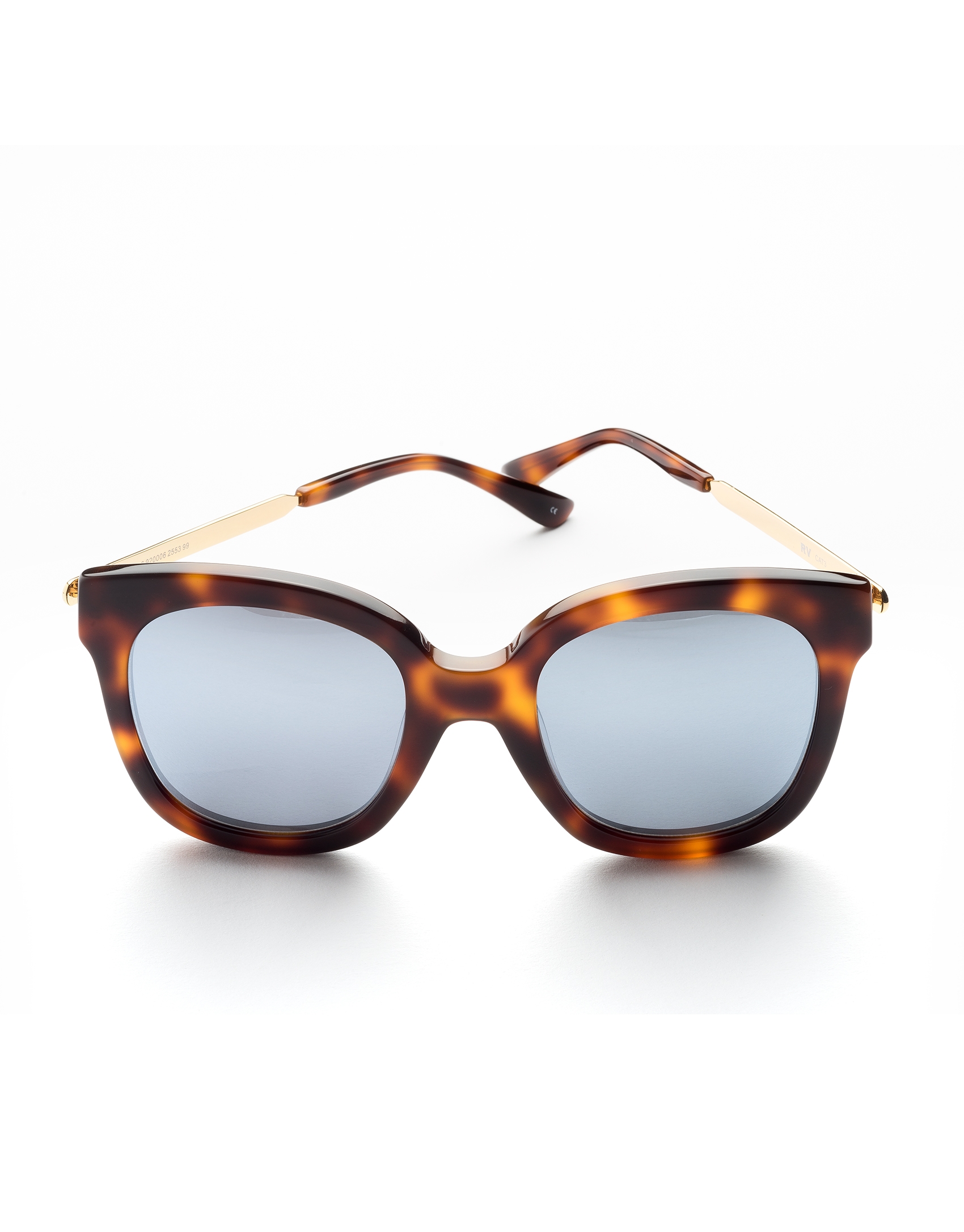 Brown tortoise plastic and metal frame sunglasses