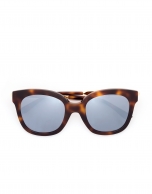 Brown tortoise plastic and metal frame sunglasses