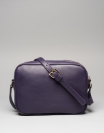 Bolso bandolera piel violeta oscuro Taylor