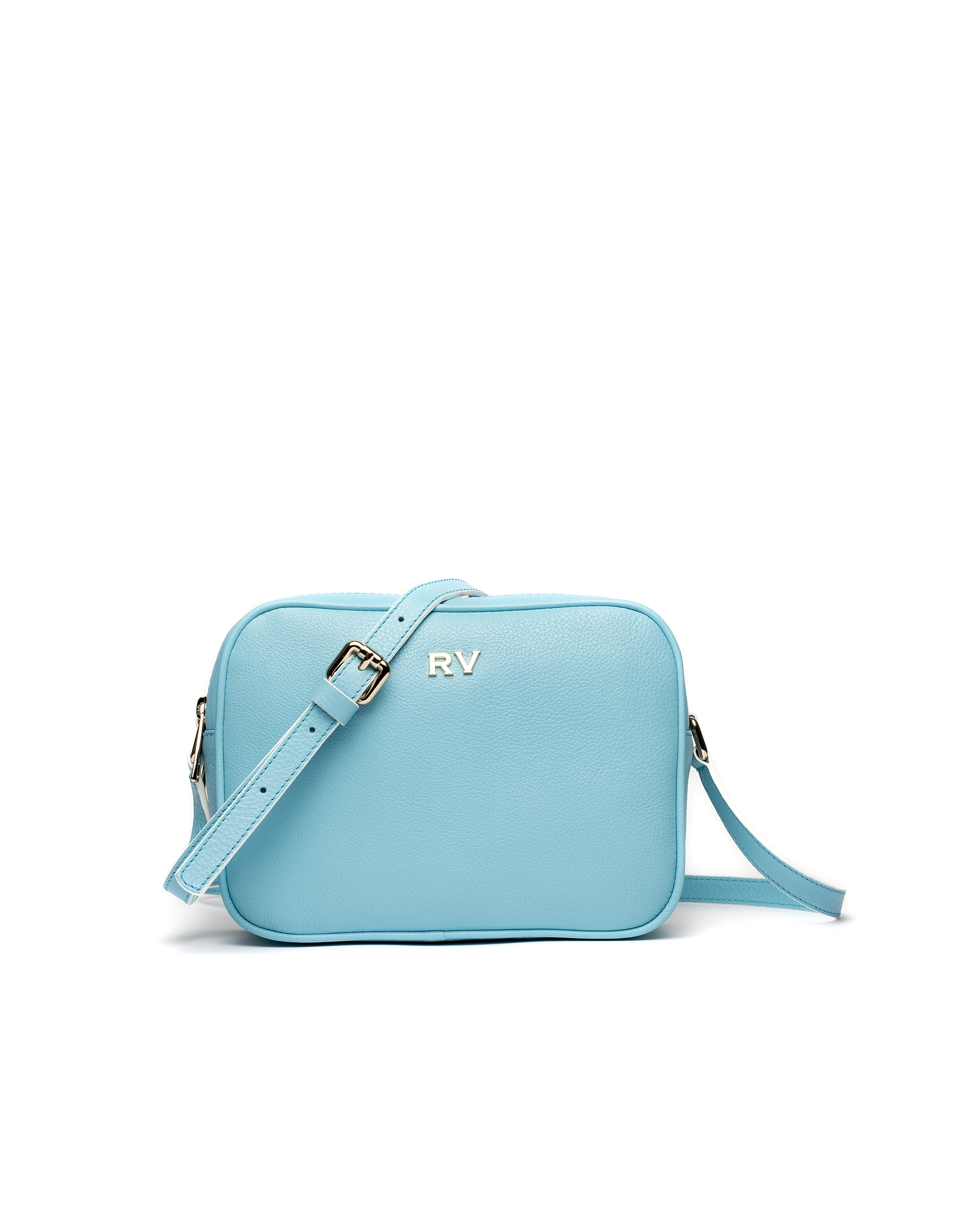 Bolso bandolera piel celeste Taylor