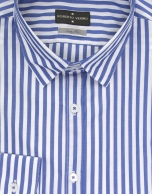 Blue and white striped shirt