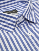 Blue and white striped shirt