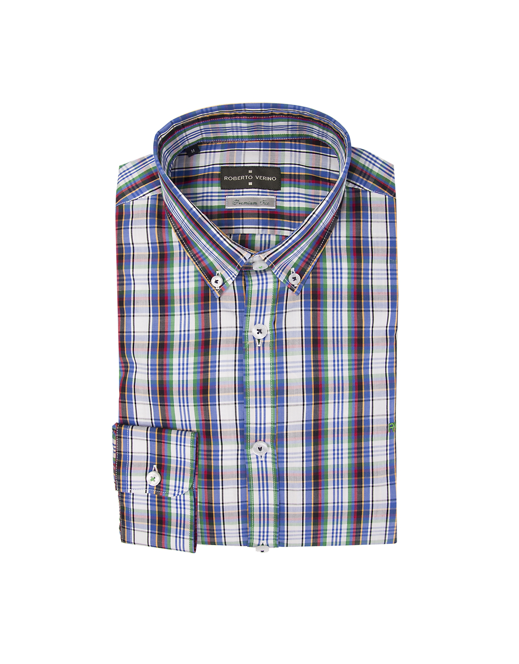 Red, blue and green checked shirt