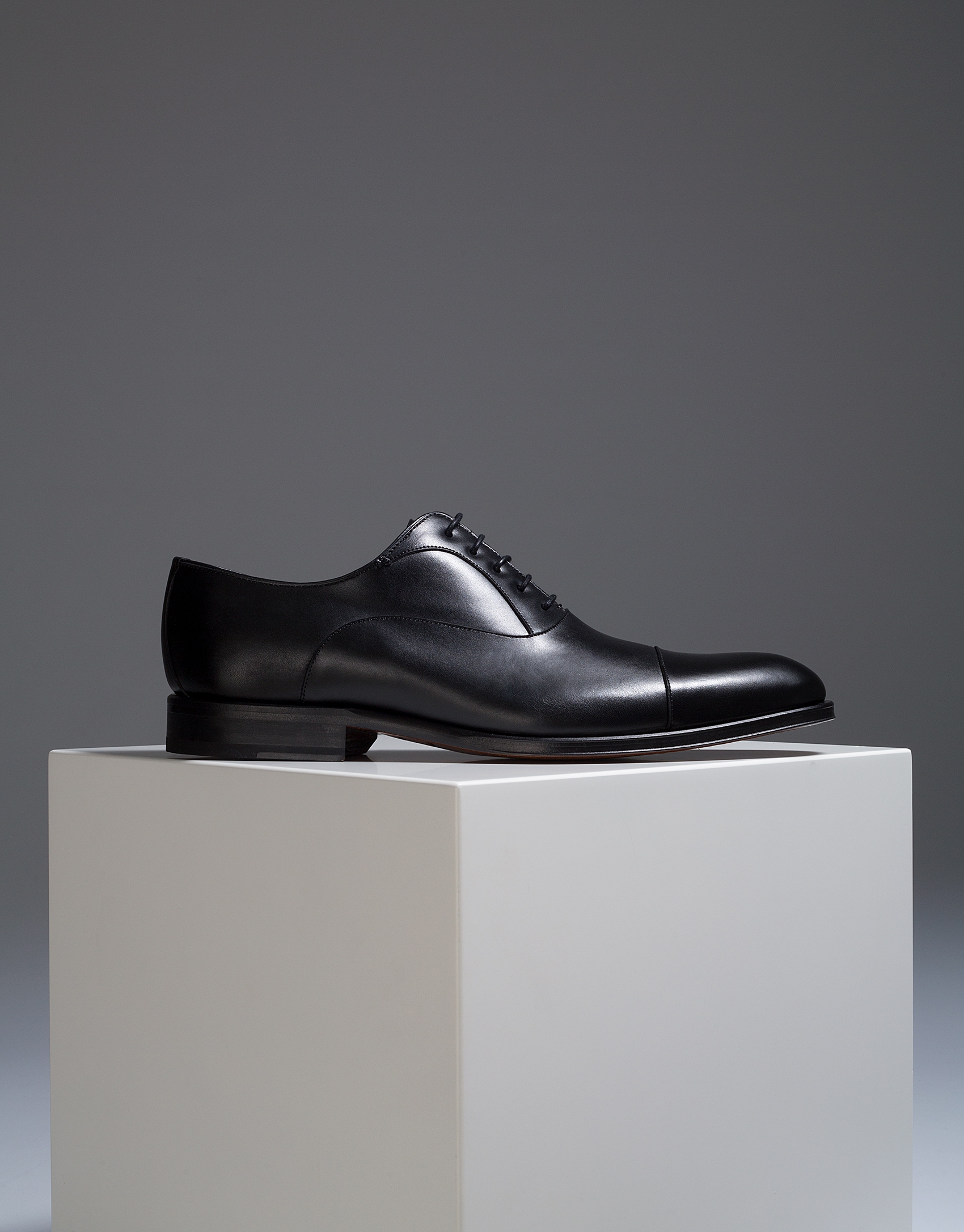 Black dress shoes with laces