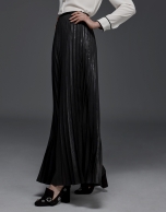 Long pleated party skirt