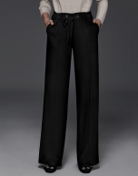 Black palazzo jogging pants