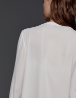 Ivory blouse with tucks