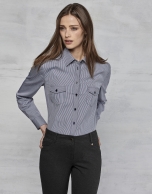 Navy blue Vichy checked shirt