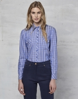 Camisa cuadros azul indigo