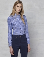 Camisa cuadros azul indigo