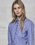 Camisa cuadros azul indigo