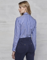 Indigo checked shirt