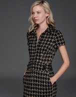 Hounds tooth shirtwaist dress