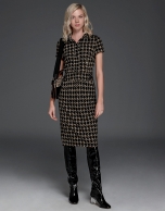 Hounds tooth shirtwaist dress