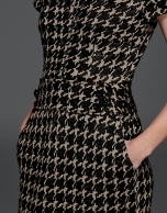 Hounds tooth shirtwaist dress