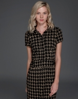 Hounds tooth shirtwaist dress