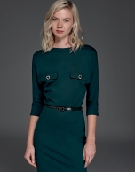 Green dress with Japanese sleeves