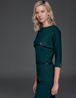 Green dress with Japanese sleeves