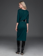 Green dress with Japanese sleeves