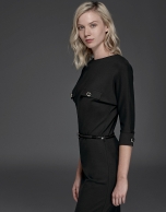 Black dress with Japanese sleeves