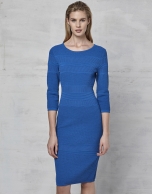 Sapphire blue knit dress