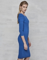 Sapphire blue knit dress