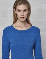 Sapphire blue knit dress