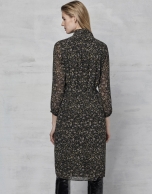 Print shirtwaist dress