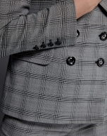 Plaid double-breasted jacket