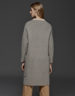 Gray, double-faced long coat