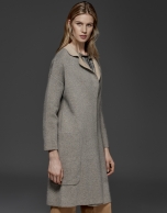 Gray, double-faced long coat