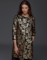 Gold jacquard dressy coat