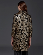 Gold jacquard dressy coat