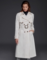 Long white raincoat