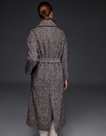 Long brown tweed coat