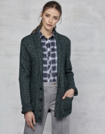 Emerald green jacket with belt